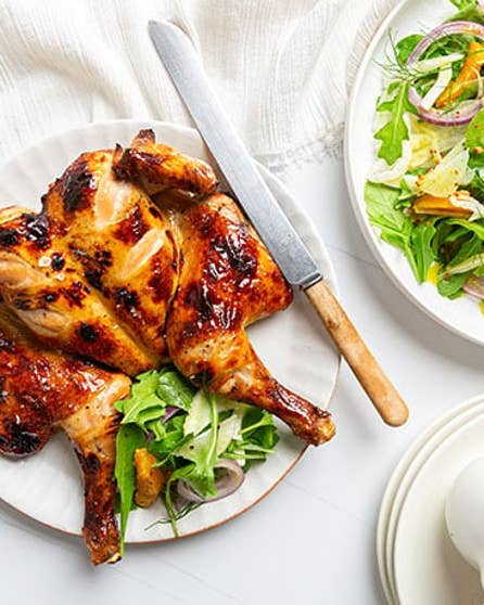 Ginger beer chicken with orange and fennel salad