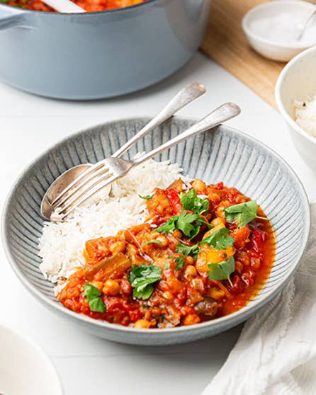 Mediterranean inspired eggplant and tomato stew