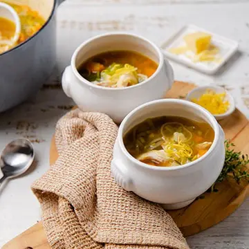 Easy chicken and leek soup