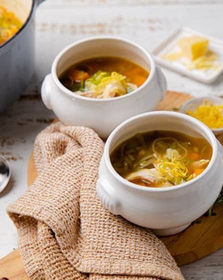 Easy chicken and leek soup