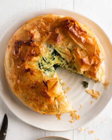 Spinach, ricotta and feta Greek pie
