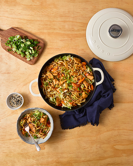 Cheats teriyaki chicken udon stir fry