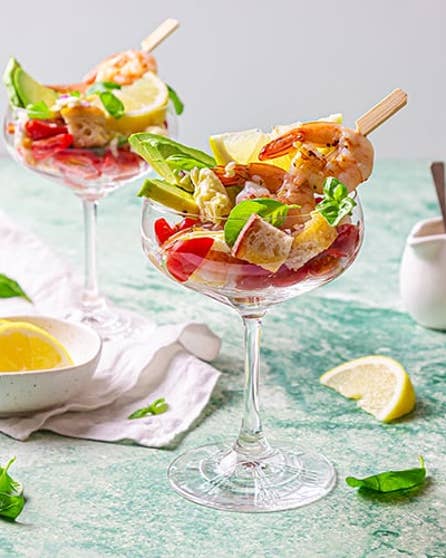 Italian-inspired prawn salad