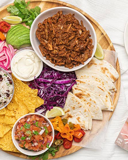 Bean supreme DIY taco platter