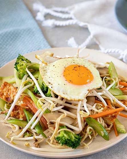 Friday night stir fried tofu noodles