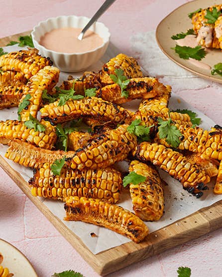 BBQ corn ribs with chipotle mayo