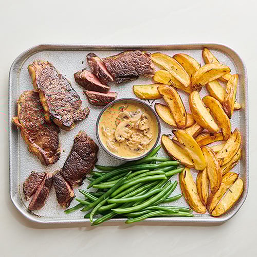Friday night steak and chips