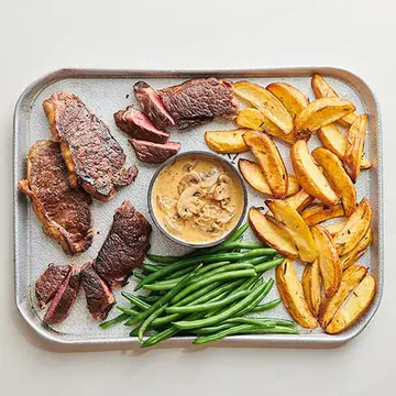 Friday night steak and chips