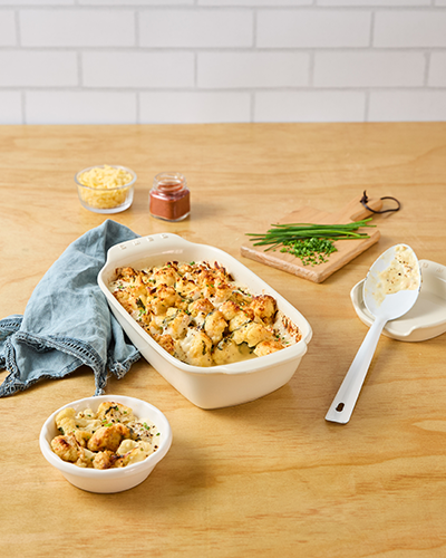 Cauliflower spinach cheese bake