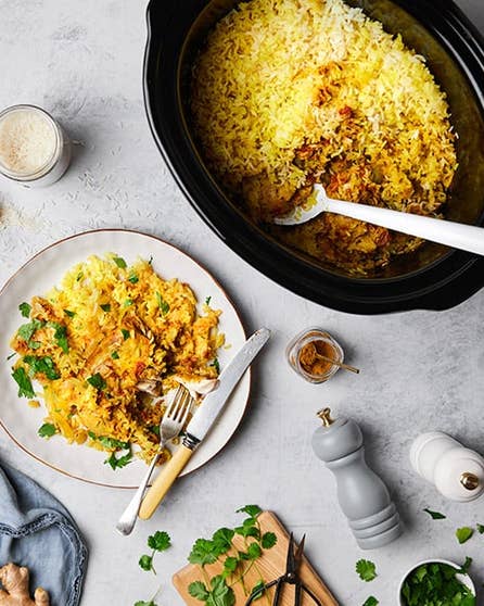 Biryani-inspired slow cooker chicken