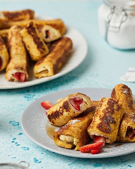 Cheesecake french toast roll ups