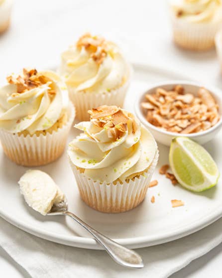 Lime and coconut cupcakes