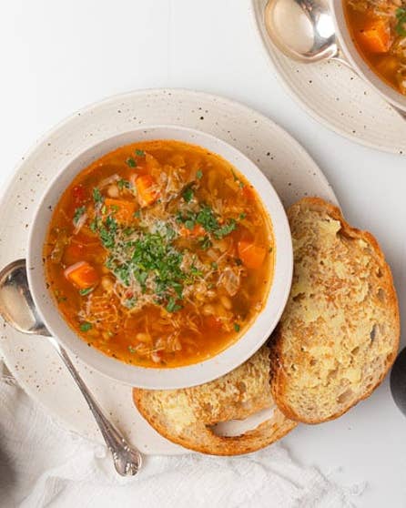 Rustic autumn vegetable soup
