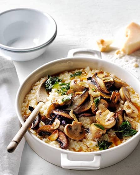 Go-to oven-baked mushroom risotto