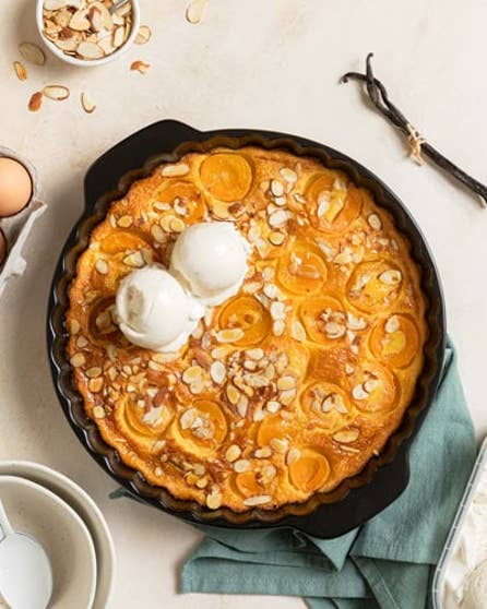 Apricot and almond clafoutis