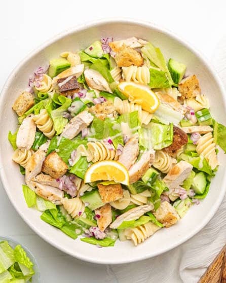 Chicken Caesar pasta salad