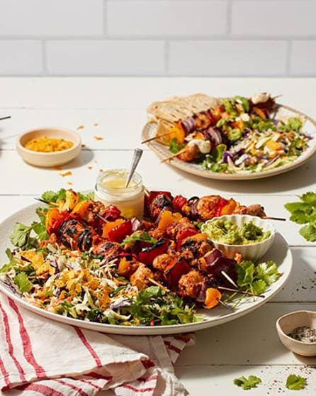 Mexican-spiced chicken kebabs