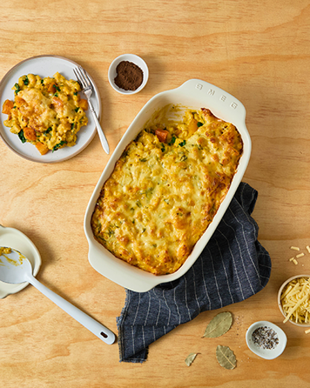 Roasted pumpkin mac and cheese