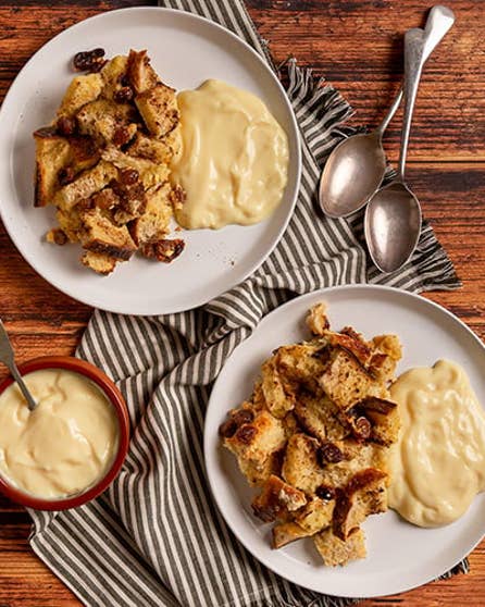 Slow cooker bread and butter pudding