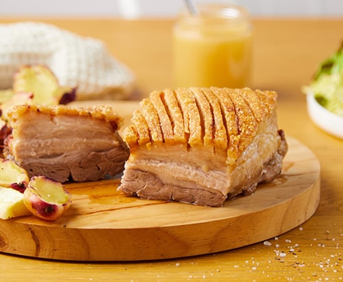 Crispy pork belly in the air fryer