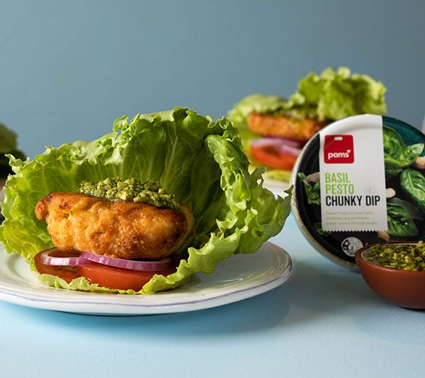 Crispy-Chicken-and-Pesto-Keto-Burgers-1