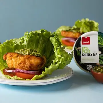 Crispy-Chicken-and-Pesto-Keto-Burgers-1