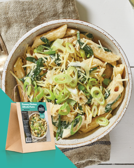 Creamy chicken alfredo pasta