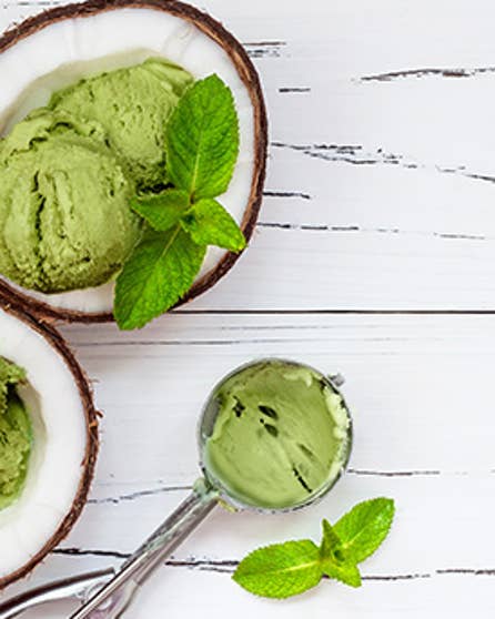 Avocado and ginger ice cream