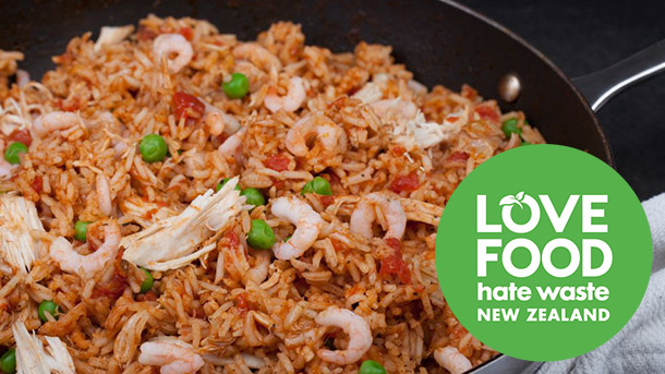 Chicken and prawn jambalaya