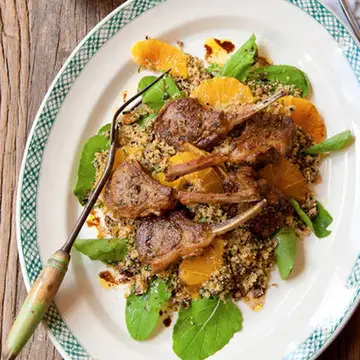 Moroccan-lamb-cutlets-on-olive-couscous-salad