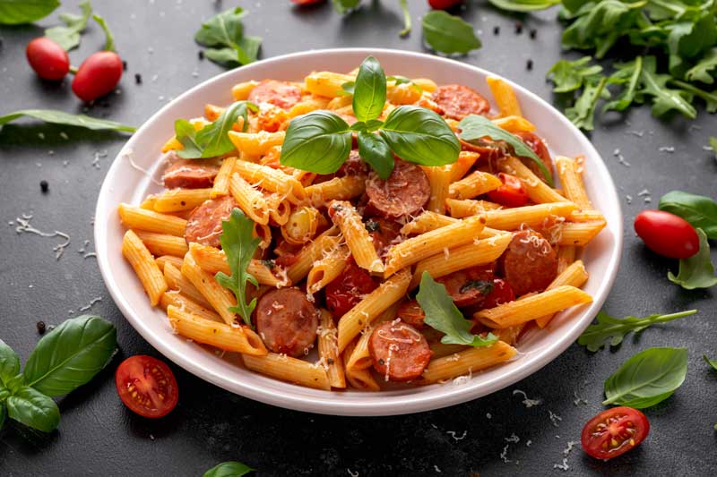 Sausages-and-pasta