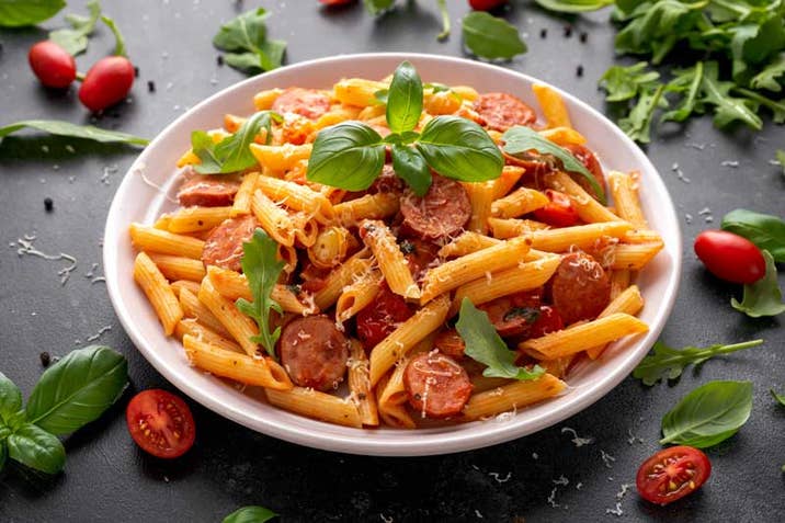 Sausages-and-pasta