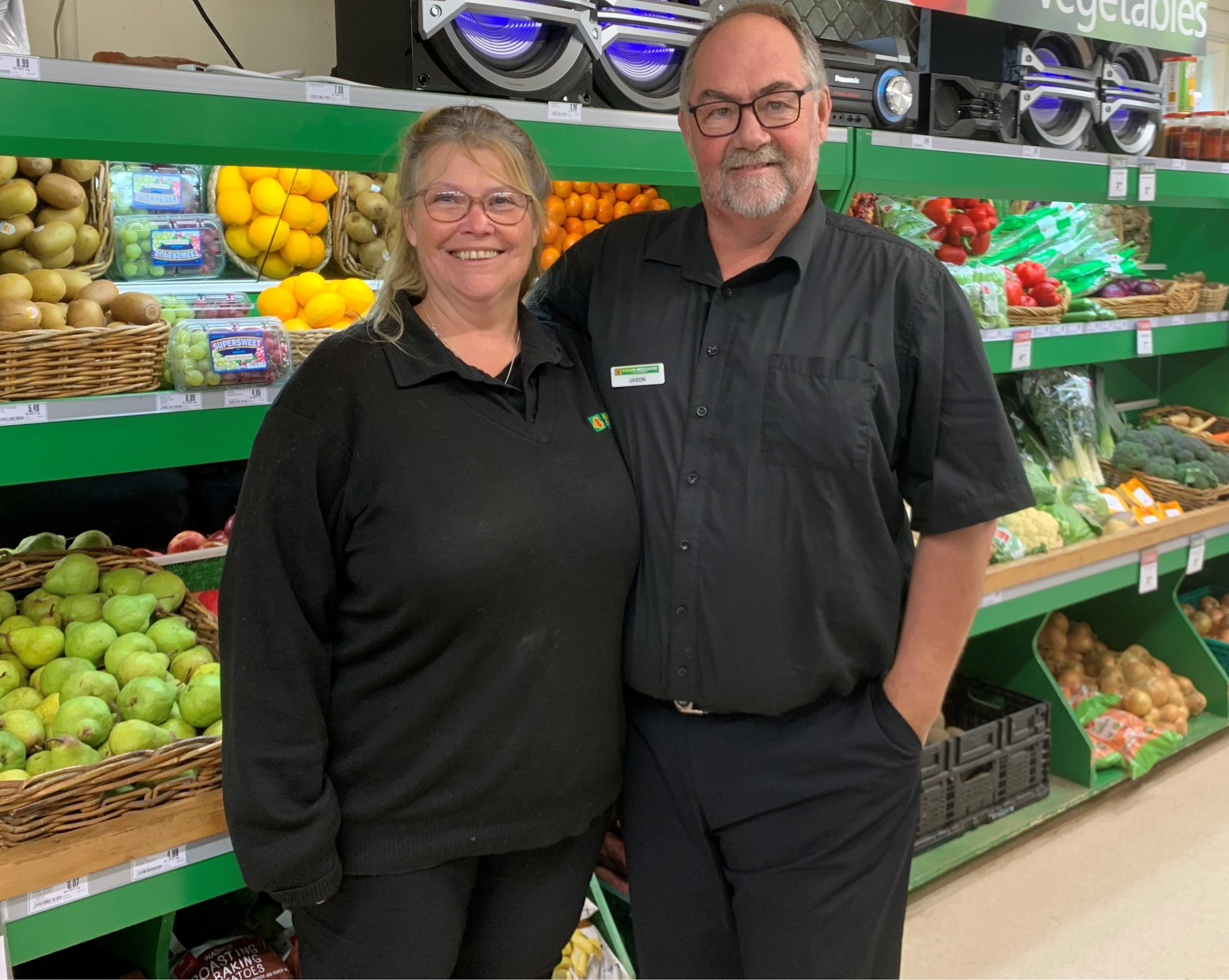 Four Square Karamea owners Jason and Juliette James.JPG