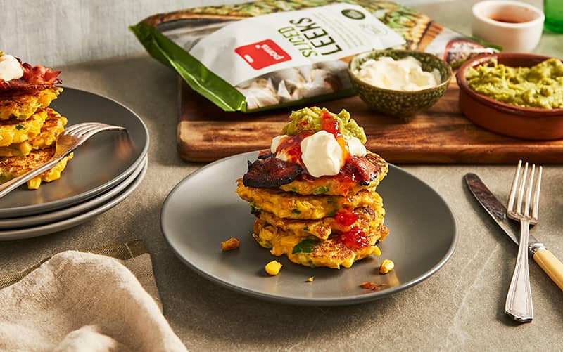 Leek-and-corn-fritters-easy-recipe
