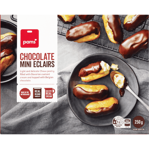 Pams Chocolate Mini Eclairs