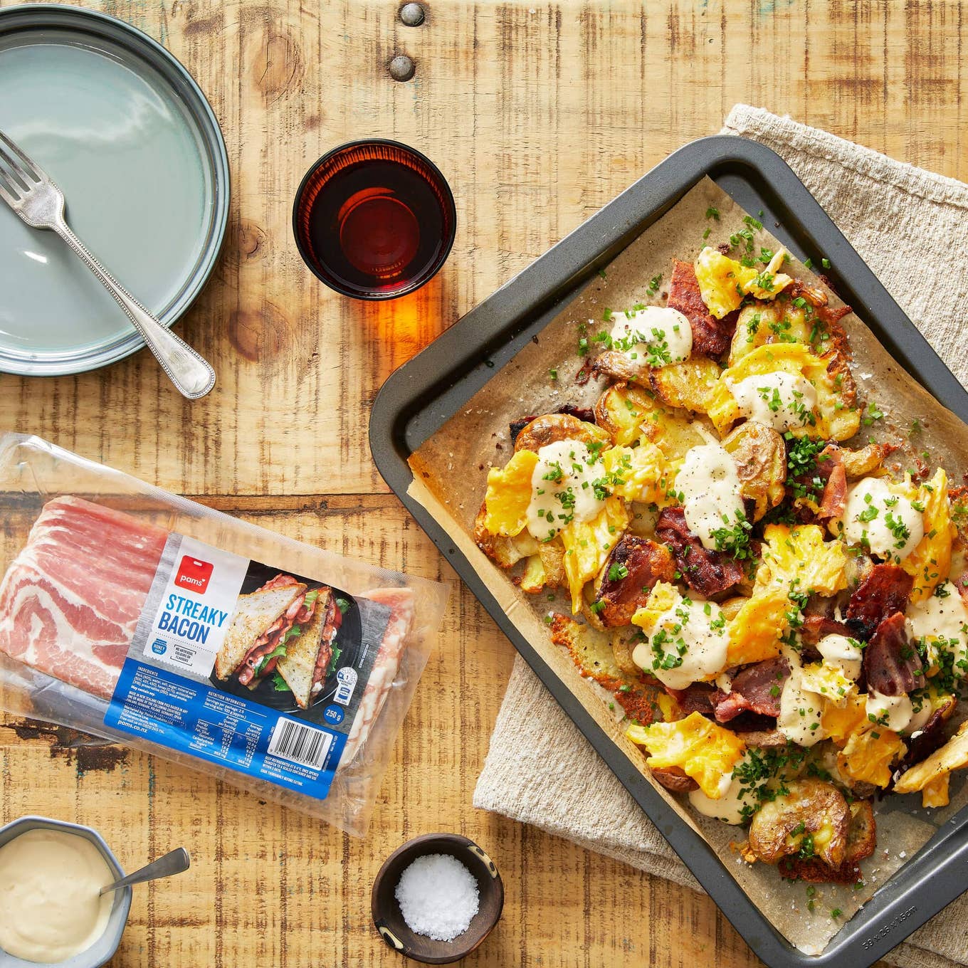 Loaded Breakfast Smashed Potatos Hero